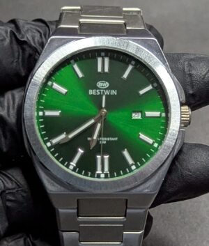 Bestwin silver green dial with date just