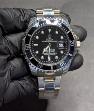 Rolex Submariner with black dial and date just