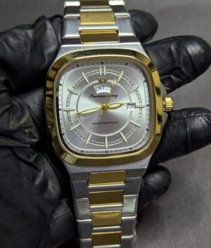 Success way Golden silver with white dial and date day funtion
