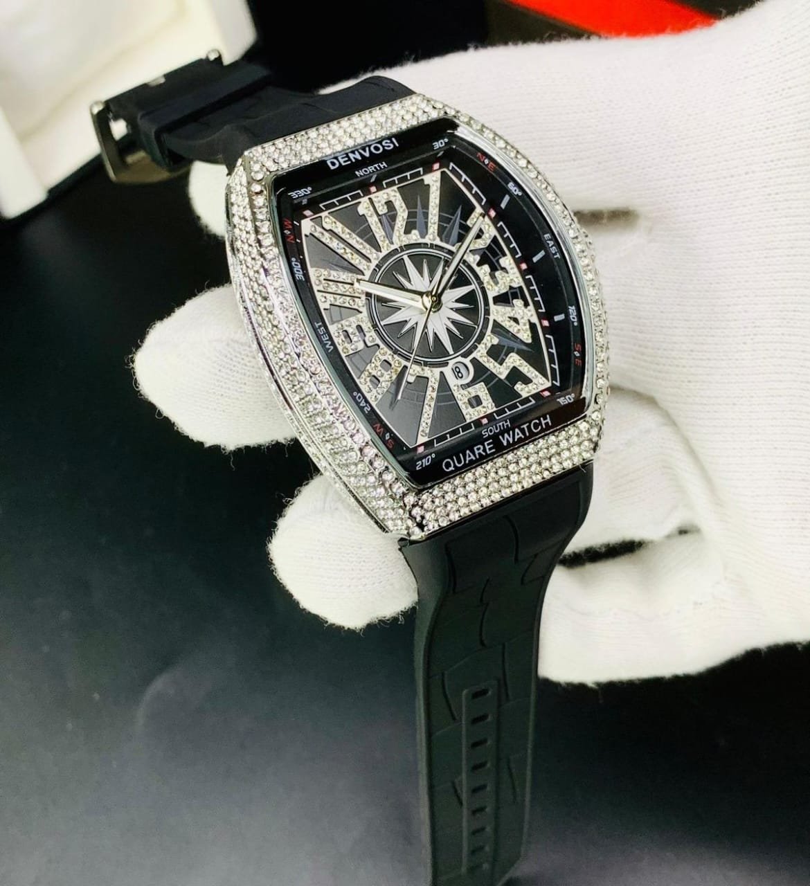 Frank Muller Black edition with silver stone dial